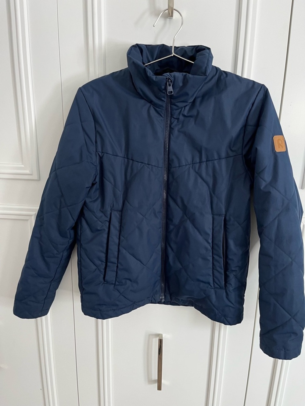 Kids Navy Quilted Puffer Jacket